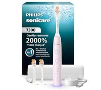 Philips Sonicare Brosse à dents électrique série 7300 - Technologie Sonicare nouvelle génération, capteur de pression, 12 réglages de brossage, SmarTimer, autonomie de 21 jours, étui de voyage, rose