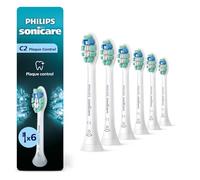 Philips Sonicare C2 Plaque Control HX9026/77 Lot de 6 têtes de brosse à dents électrique de rechange, blanc, jusqu'à 18 mois d'approvisionnement