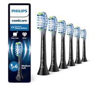 Philips Sonicare C3 Premium Plaque Defence - têtes de brosse à dents de rechange d'origine, noir, lot de 6, HX9046/88