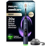 Philips Sonicare DiamondClean 8000 nouvelle génération - brosse à dents électrique aveccapteur de pression, 15 réglages, coloris bleu nuit, modèle HX8311/13