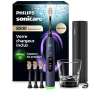 Philips Sonicare DiamondClean 8500 nouvelle génération - brosse à dents électrique avec capteur de pression, 18 réglages, coloris bleu nuit, modèle HX8515/13