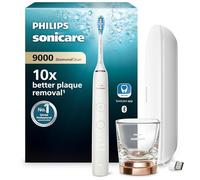 Philips Sonicare DiamondClean 9000 - Brosse à dents électrique, 4 modes de brossage, 3 niveaux d'intensité, Capteur de pression, Connecté à l’application, étui de voyage USB, or rose, HX9911/94