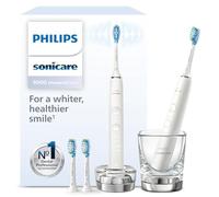 Philips Sonicare DiamondClean 9000 - Brosse à dents électrique avec application, capteur de pression, verre de recharge, blanc, lot de deux, modèle HX9914/62