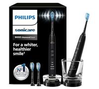 Philips Sonicare DiamondClean 9000 - Brosse à dents électrique avec application, capteur de pression, verre de recharge, blanc, lot de deux, modèle HX9914/63