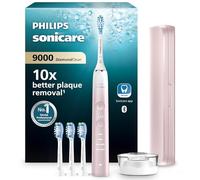 Philips Brosse à dents électrique DiamondClean 9000 – capteur de pression, socle de charge, rose