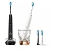 Philips Sonicare DiamondClean 9000 - Brosses à dents électriques connectées pour une meilleure hygiène des dents et des gencives, Noir Rose or, Lot de 2, modèle HX9914/61