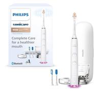 Philips Sonicare DiamondClean HX9923/01 Smart Electric Brosse à dents rechargeable pour soins bucco-dentaires complets avec étui de voyage 5 modes - Série 9500, blanc, HX9923/01