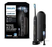 Philips Sonicare ExpertClean 7300, Brosse à dents électrique sonique avec application, 3 modes de brossage et 3 niveaux d'intensité, capteur de pression, coffret de voyage, noir, modèle HX9601/02