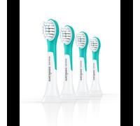 Philips Sonicare For Kids HX6034/90 - Lot de 4 têtes de brosse - Brins souples - Recommandé 3+ ans - 62000 mouvements/min - Compatibilité Philips