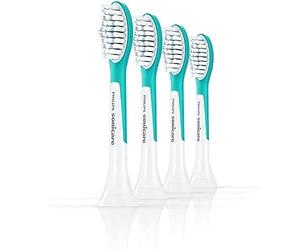 Philips Sonicare for Kids Original, Têtes de brosses à dents électriques soniques Compact, Bleu, Lot de 4, modèle HX6044/33