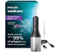 Philips Sonicare Hydropulseur sans fil 3000, hydropulseur, 2 buses | 150 % meilleure santé des gencives¹, technologie Quad Stream, 2 modes de fil, 3 niveaux de pression, étanchéité IPX7, 2 buses