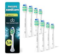 Philips Sonicare InterCare - têtes de brosse de rechange pour brosse à dents électrique sonique Philips Sonicare, coloris blanc, pack de 8, modèle HX9008/87