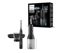 Philips Sonicare Jet dentaire sans fil Power Flosser 3000 et brosse à dents électrique DiamondClean 9000 - Nettoie les dents et les gencives et élimine la plaque dentaire, noir (modèle HX3886/43)