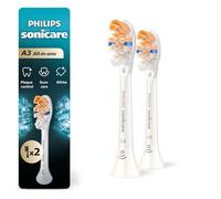 Philips Sonicare Lot de 2 têtes de brosse à dents électrique A3 tout-en-un, blanc, HX9092/77