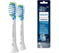 Philips Sonicare Lot de 2 têtes de brosses à dents électriques soniques C3 Premium Plaque Defence, Blanc (Modèle HX9042/17)