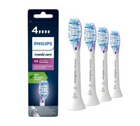 Philips Sonicare Lot de 4 têtes de brosses à dents électriques soniques G3 Premium Gum Care pour la santé des dents et des gencives, Blanc (Modèle HX9054/17)