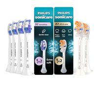 Philips Sonicare Mix Pack avec Premium All-in-One (A3), 2pk + Sensitive (S2), 4pk - Authentiques têtes de rechange pour brosse à dents électrique, blanc, BD9005AZ