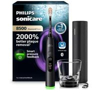 Philips Sonicare Next-Gen DiamondClean 8500 Brosse à dents électrique | HX8533/12 Brosse à dents sonique, 18 réglages, retour de pression intelligent, batterie de 14 jours, noir