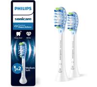 Philips Sonicare C3 Premium Plaque Defence - têtes de brosse à dents de rechange d'origine, blanc, lot de 2, HX9042/87