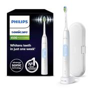 Philips Sonicare ProtectiveClean 4500 - brosse à dents électrique avec 2 modes de brossage, Clean et White, capteur de pression, minuterie et étui de voyage, blanc, modèle HX6839/28