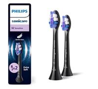Philips Sonicare S2 Sensitive, têtes de brosse de rechange, noir, lot de 2, HX6052/88
