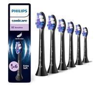 Philips Sonicare S2 Sensitive, têtes de brosse de rechange, noir, lot de 6, HX6056/88