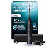 Philips Sonicare Series 7100 HX7421/01 Brosse à dents électrique avec application, capteur de pression, 4 modes de brossage, 3 niveaux d'intensité, coffret voyage USB - Noir