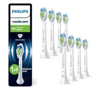 Philips Sonicare W2 Optimal White - Têtes de brosse à dents de rechange d'origine, blanc, lot de 8, HX6068/87