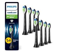 Philips Sonicare W2 Optimal White - Têtes de brosse à dents de rechange d'origine, noir, lot de 8, HX6068/88