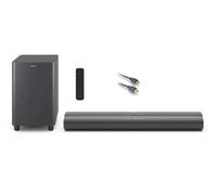 Philips Soundbar, 2.1 Kanal-System, 400 Watt maximale Gesamtleistung, separater Subwoofer, aktiv, dr (TAB6100/10)