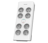 Philips SPN7080WA - Protection contre les surtensions - connecteurs de sortie : 8 - 2 m cordon - France