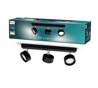 Philips, spot Bracia 3x5.5W, blanc chaud 2700K, Noir