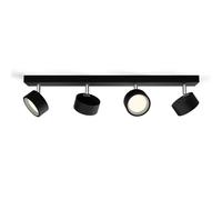 Philips Spot LED Bracia 4x5,5W blanc chaud 2700K Noir