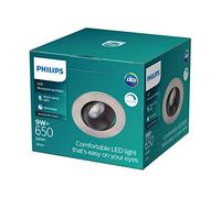 Philips Spot LED encastrable ABROSA, intensité variable, 9W, Nickel
