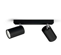 Philips, spots de plafond KOSIPO x 2, culot GU10, noir