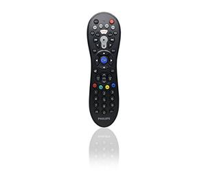 Philips SRP3014/10 Télécommande Universelle 4 en 1 avec Raccourci Streaming, Configuration Rapide,Larges Touches, Noir