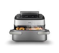 Philips Steam Airfryer 5000 Series Méga panier - Friteuse à air chaud avec fonction vapeur - Steam, Airfry, SteamFry, méga panier de 9,5 l ou double panier 3 l + 6 l, séparateur de panier, nettoyage à