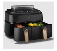 Philips Steam Airfryer Dual Basket 5000 Series Friteuse à air chaud et cuiseur vapeur en un seul appareil, 9 l, 2 paniers, technologie RapidAir Plus, 19 fonctions de cuisson, 90% de graisse en moins