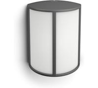 Philips Stock Applique Murale Extérieure LED, 5,5 W, 700 lm, Lumière Chaude 2700 K, IP44 Résiste aux Intempéries, LED Intégrée, Durable, Aluminium, Gris Anthracite