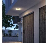 Plafonnier extérieur PHILIPS LED Superslim 15W [Blanc chaud - Blanc] Résistant à l'eau IP54, pour éclairage de jardin, patio et terrasse.