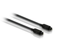 Philips SWA2302W/10 - Câble 1.5m en fibre optique de haute qualité avec gaine flexible en PVC, connecteur sécurisé, poignée antidérapante - Noir