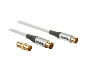 Philips SWV3134S - Kit de câble RF - 5 m - coaxial - blanc Blanc G