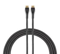 PHILIPS SWV6975B/37 Câble HDMI de qualité supérieure, 4K/8K, ultra haut débit, HDR, EZGrip, plaqué or, cordon tressé durable, câble de 1,2 m, noir