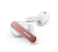 PHILIPS T5506 True Casque sans fil avec suppression du bruit Pro (ANC) et jusqu'à 32 heures de lecture avec étui de chargement sans fil, blanc