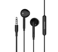 philips tae1008 ecouteur filaire semi-intra-auriculaire interface 3,5 mm ordinateur portable telephone portable universel hd micro appel ecouteurs noir