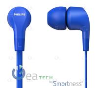 PHILIPS TAE1105 ÉCOUTEURS IN-EAR AVEC FIL JACK 3.5 AURICULAIRE TÉLÉCOMMANDE BLEU