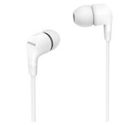 Philips Écouteurs intra-auriculaires E1105Wt/00 – Driver 8,6 mm, télécommande en ligne – Blanc