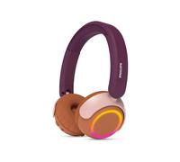 Philips TAK4200MP Casque Pliable Supra-auriculaire pour Enfants de la série 4200 - Volume limité, Partage Audio, câble 3,5 mm et USB-C Inclus - Violet Magenta