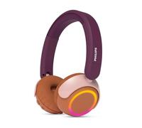 Philips TAK4200MP Casque Pliable Supra-auriculaire pour Enfants de la série 4200 - Volume limité, Partage Audio, câble 3,5 mm et USB-C Inclus - Violet Magenta