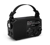 Philips TAR1609 Radio FM/AM Portable avec Batterie Interne Rechargeable, Pile AAA, Recharge de Secours à manivelle, Solaire, Lampe LED intégrée pour Camping, randonnée, pannes d'électricité
